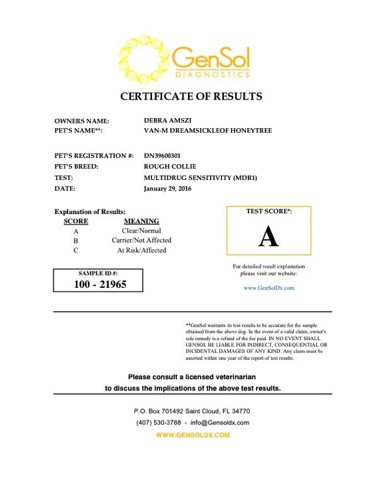DreamsickleMDR1GenSol result certificate_100-21965_g10i144.jpg